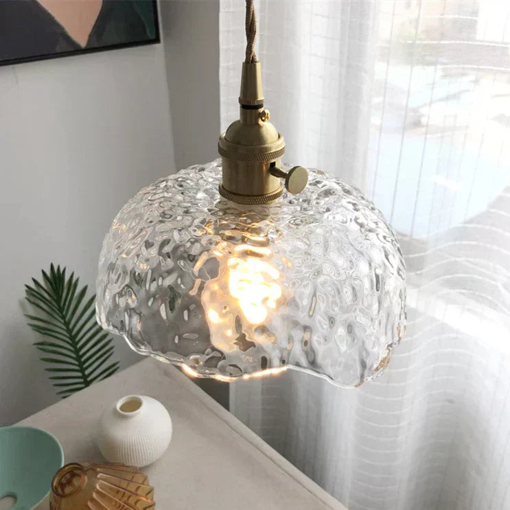 Elegante Glazen Hanglamp – Moderne Messing & Glazen Hanglamp