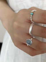 Aquamarijn Zilveren Ring – Nerida