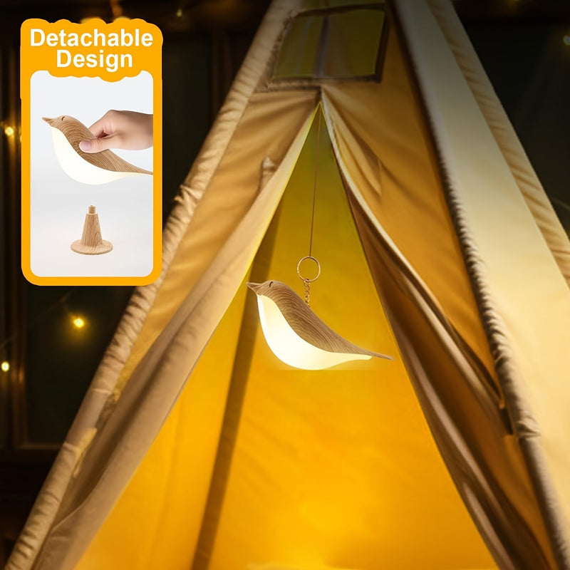 LED Vogel Lamp met Aroma Diffuser – USB Oplaadbare Nachtlamp en Leeslamp met 3 Kleur Temperaturen