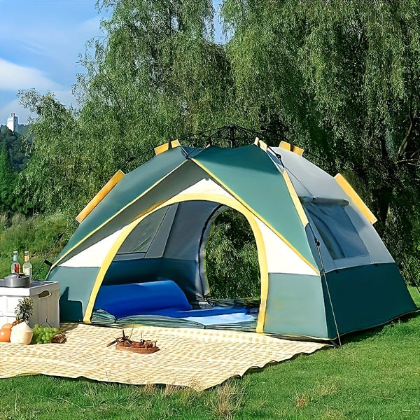 Snelle Opzet 4-Persoons Camping Tent – Ademend en Winddicht Schuilplaats