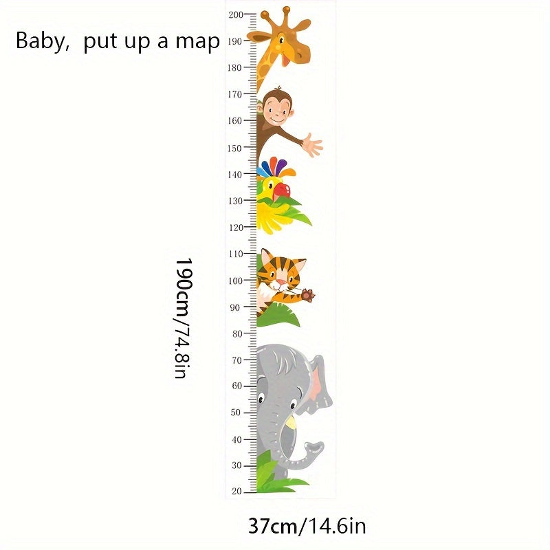 Dieren Groeimeter Wandstickers - Speelse Meting voor Kinderen