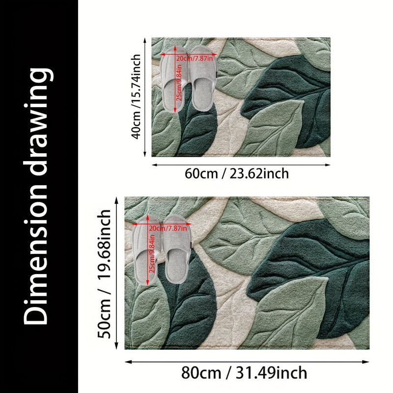 Bladeren Badmat – Absorberend, Pluche en Comfortabel voor de Badkamer