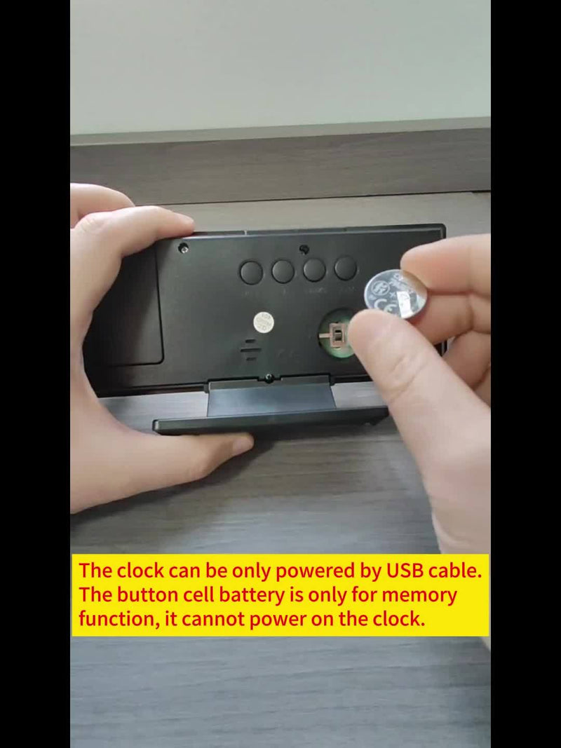 LED Projectie Wekker met 180° Verstelbare Projectie – Duidelijk Display en Snoozefunctie voor Slaapkamer of Kantoor