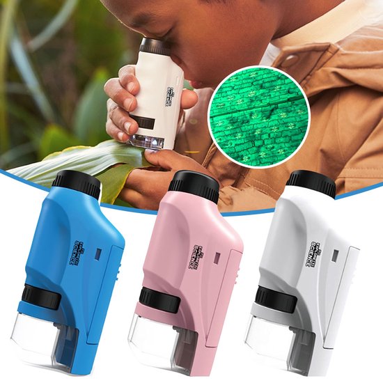 Draagbare Microscoop - Mini Explorer, 60x-120x Vergroting, Educatief Wetenschapsspeelgoed, +2 Jaar