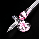 Glas Kalligrafie Stiftset met Inkt en Stiftstandaard