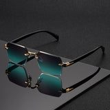 Randloze Vierkante Bril voor Heren – Elegantie en Comfort in Eén