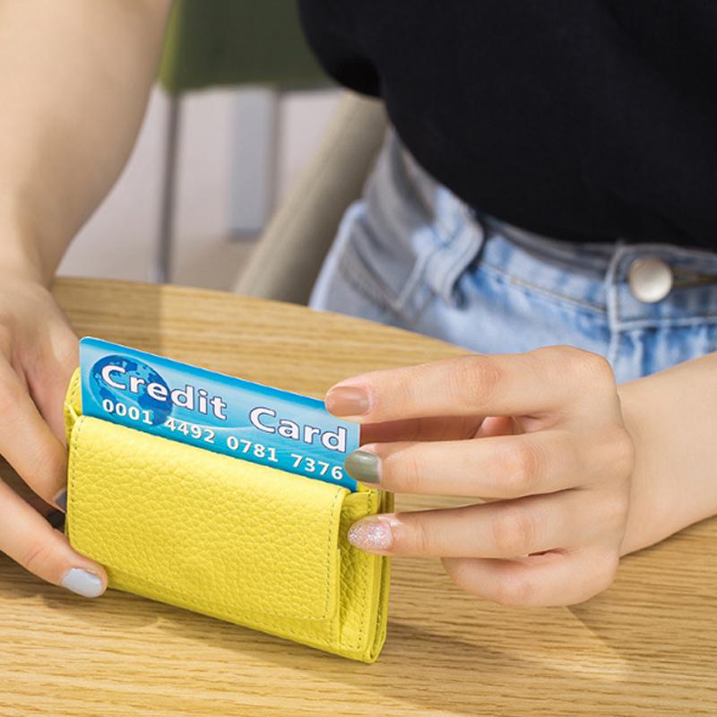 Handgemaakte RFID-portemonnee van zacht leer