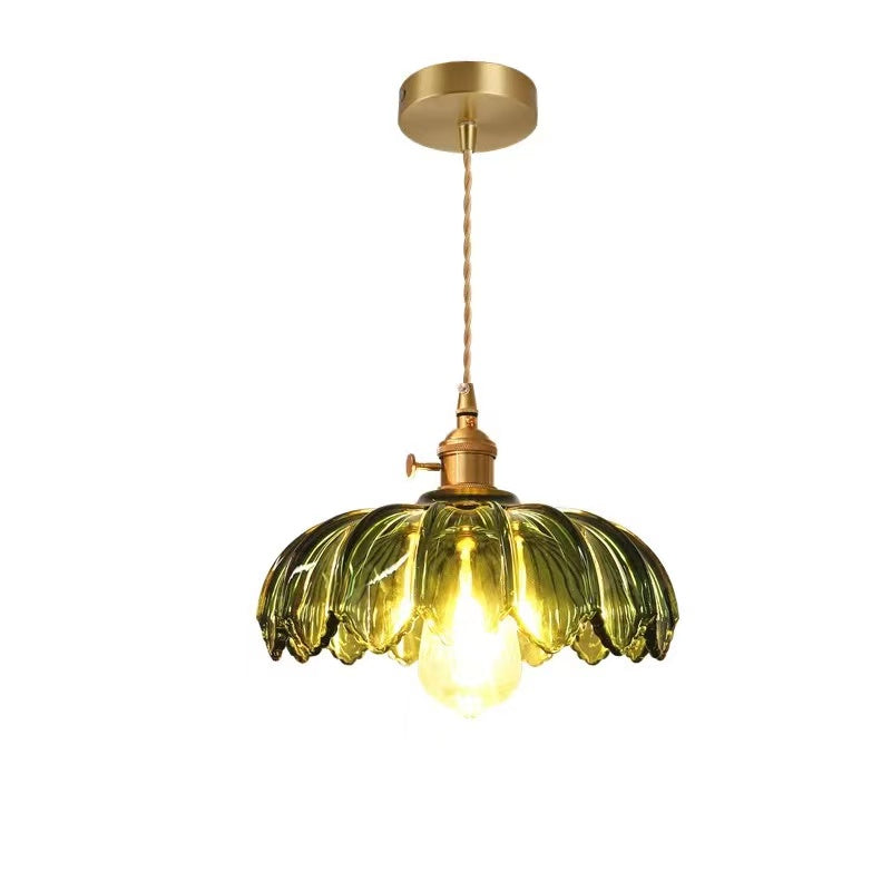 Bubble Glass Hanglamp – Elegante Transparante Glas & Koper Hanglamp