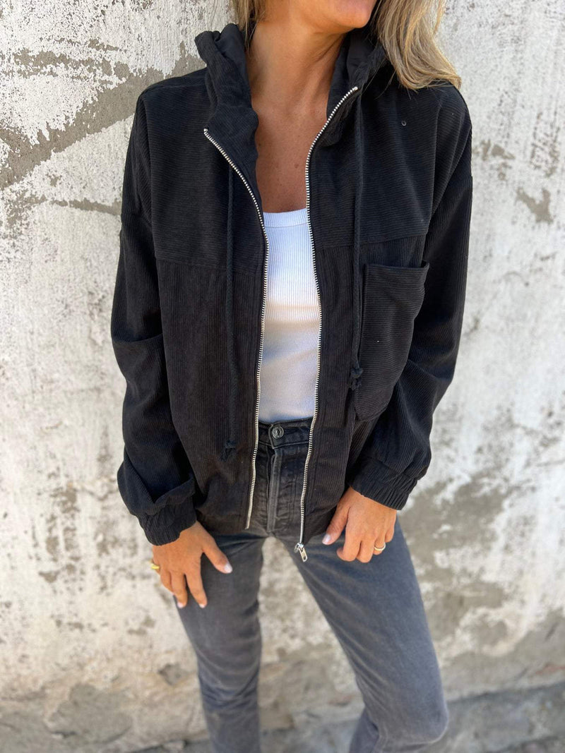 Casual Dames Hoodie met Capuchon en Rits – Noemi