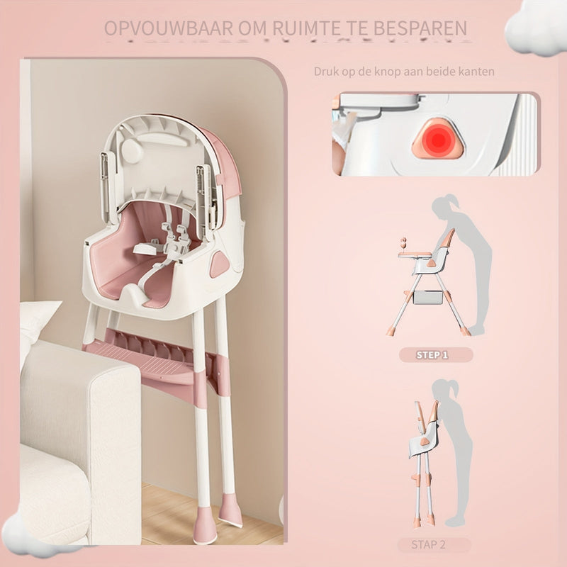 FlexiGrow Peuter Hoogstoel – Verstelbaar & Multifunctioneel