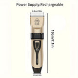 Draadloze Huisdiertrimmer – USB Oplaadbaar en Stil voor Honden en Katten