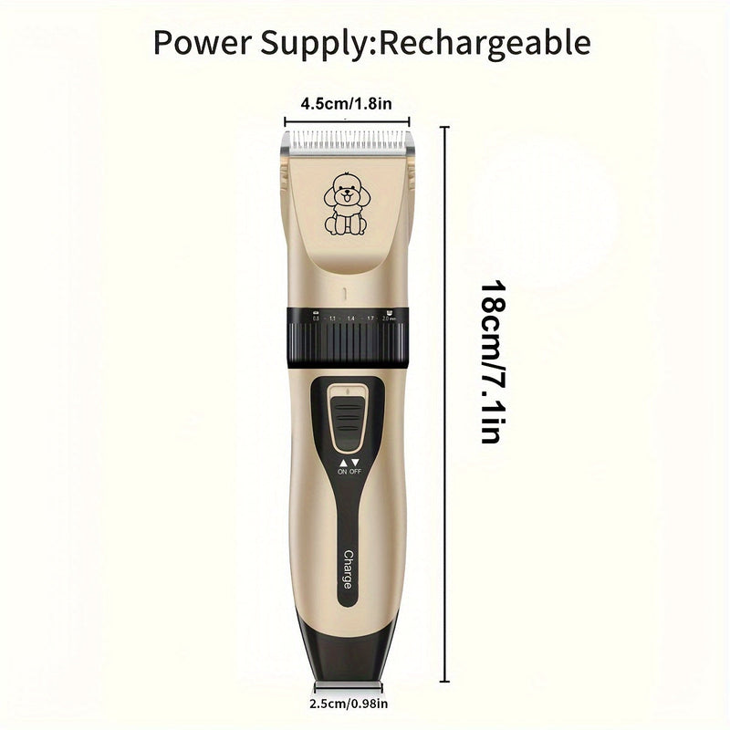 Draadloze Huisdiertrimmer – USB Oplaadbaar en Stil voor Honden en Katten