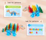 Houten Dinosaurusspeelgoed – Leuk & Schattig Educatief Speelgoed voor Kinderen met Vroeg Leren Blokken en Herkenning