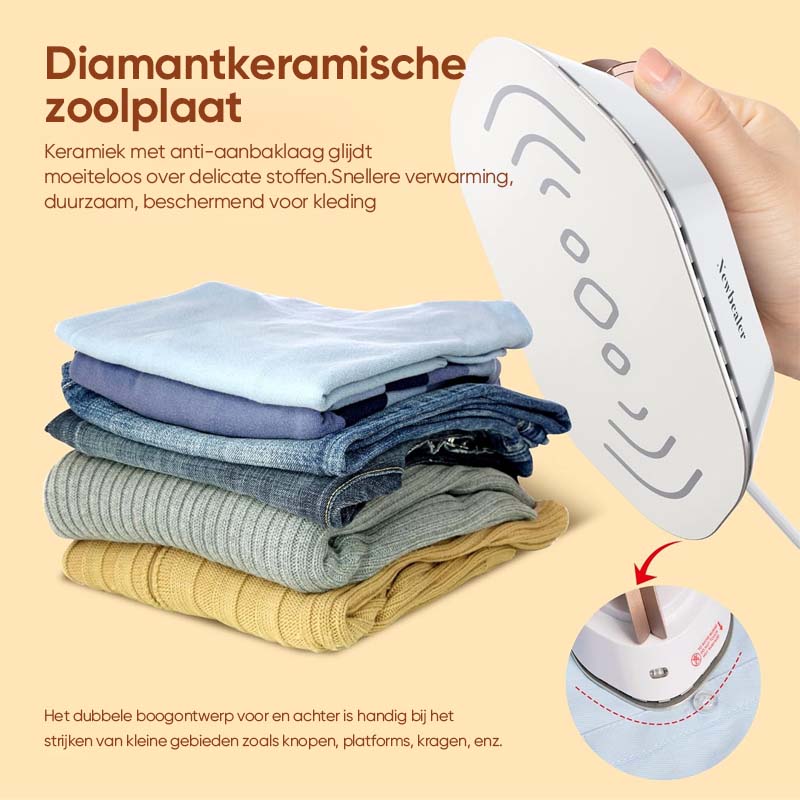 TravelPress - Reisstrijkijzer met Dubbele Spanning