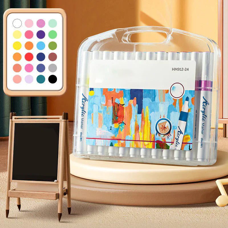 Acrylverfmarkers voor kinderen en knutselprojecten – Verkrijgbaar in 12 tot 48 kleuren