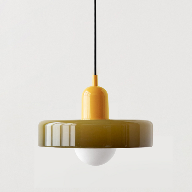 ColorLoop Pendant – Kunstzinnige Bauhaus Hanglamp met Warm Licht