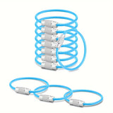 Stalen Kabel Keychains Set – Duurzame Sleutelhangers voor Reizen en Buitenactiviteiten