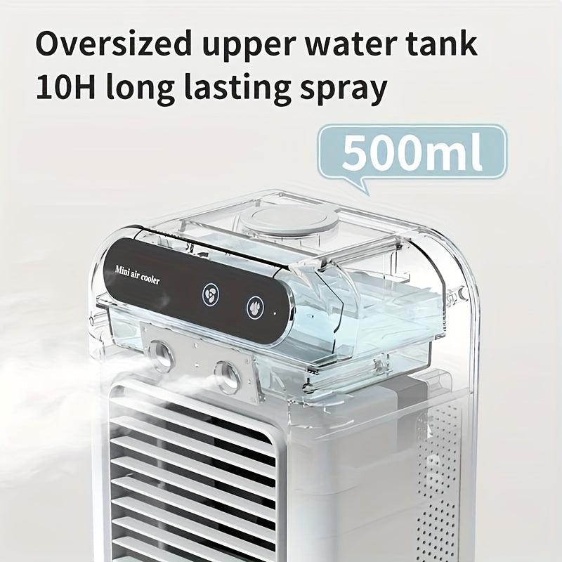 Draagbare Mini Airconditioner – All-in-One Luchtbevochtiger & Ventilator