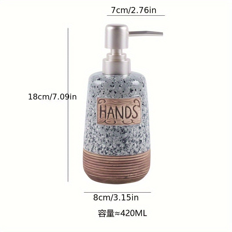 Vintage Keramische Zeepdispenser – 420ml voor Keuken of Badkamer