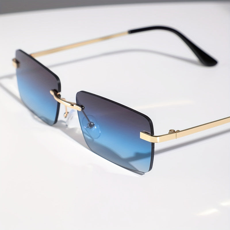 Stijlvolle Frameless Zonnebril – Trendy en Comfortabel voor Mannen