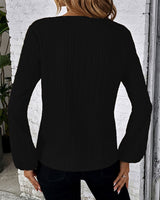 Blouse met Lange Mouwen en V-hals - Alina