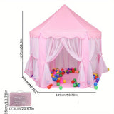 Roze Prinsessen Kasteel Tent – Voor Binnen en Buiten Spelen