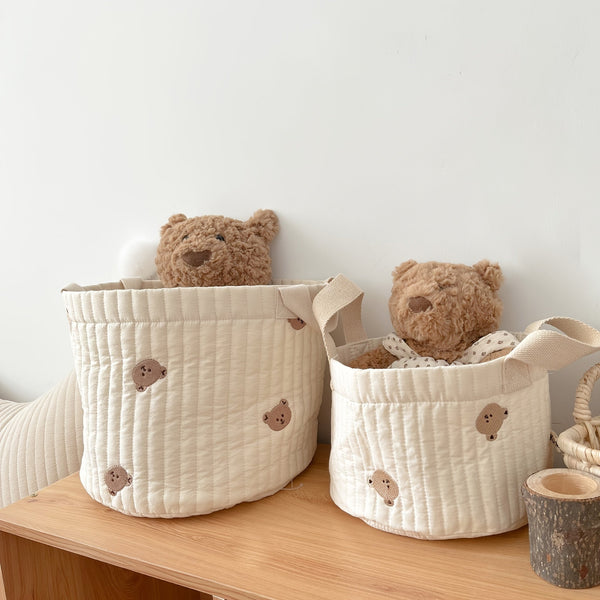 Gequiltete Stoffopbergtas voor de kinderkamer – 1+1 Gratis