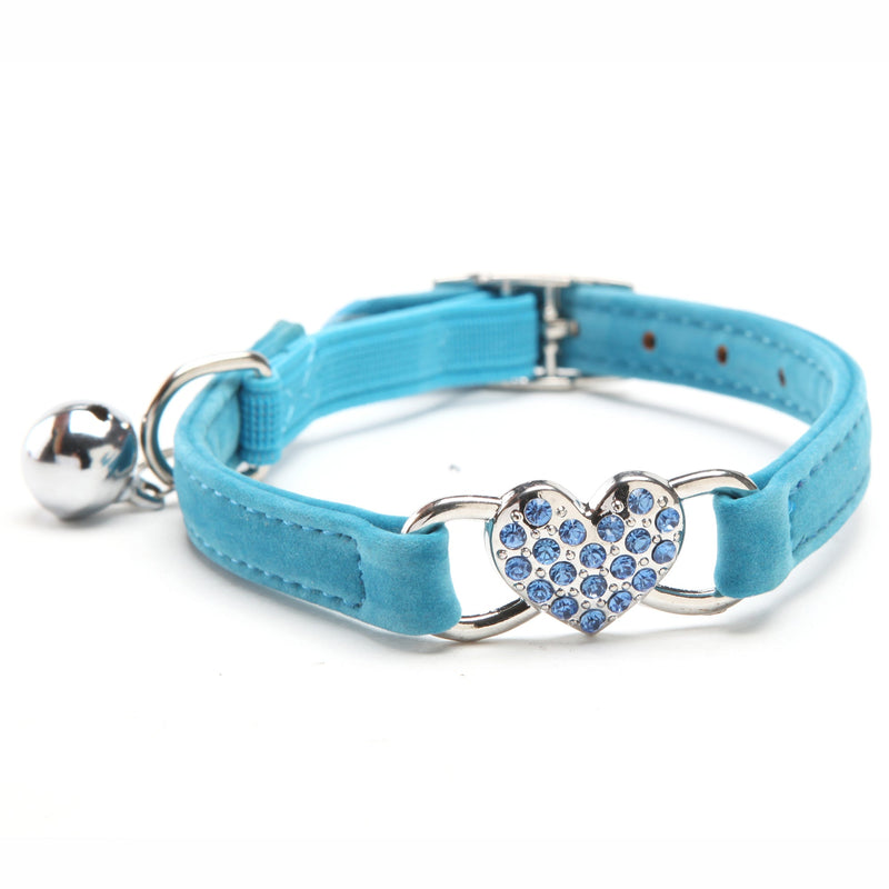 Sparkling Heart Kattenhalsband – Voeg een Luxueuze Touch Toe aan de Look van je Kat