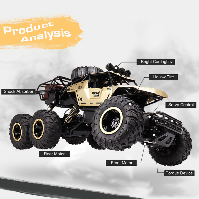 6-Wiel RC Monster Truck – Off-Road 1/12 Schaal Met Geavanceerde 2.4GHz Technologie en Hoge Snelheid