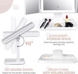 Lumière Make-up Spiegel met LED Verlichting – Verstelbare Vergroting en Stijlvolle Opbergruimte