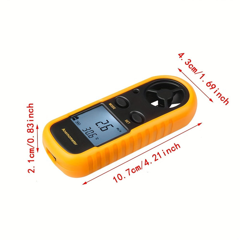 Compacte Digitale Windsnelheidsmeter – Handheld en Nauwkeurig voor Outdoor Metingen