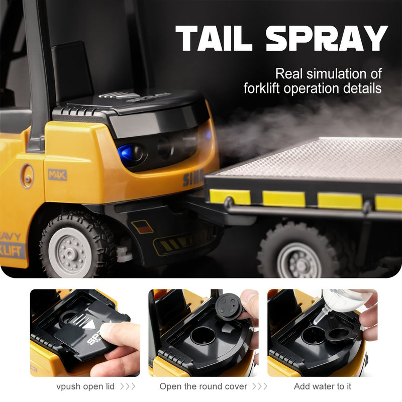 Zware Duty Afstandsbediening Heftruck – 1:24 Schaal met Lichten & Trailer