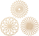 Set van 3 siliconen onderzetters: Hittebestendige warmte pads