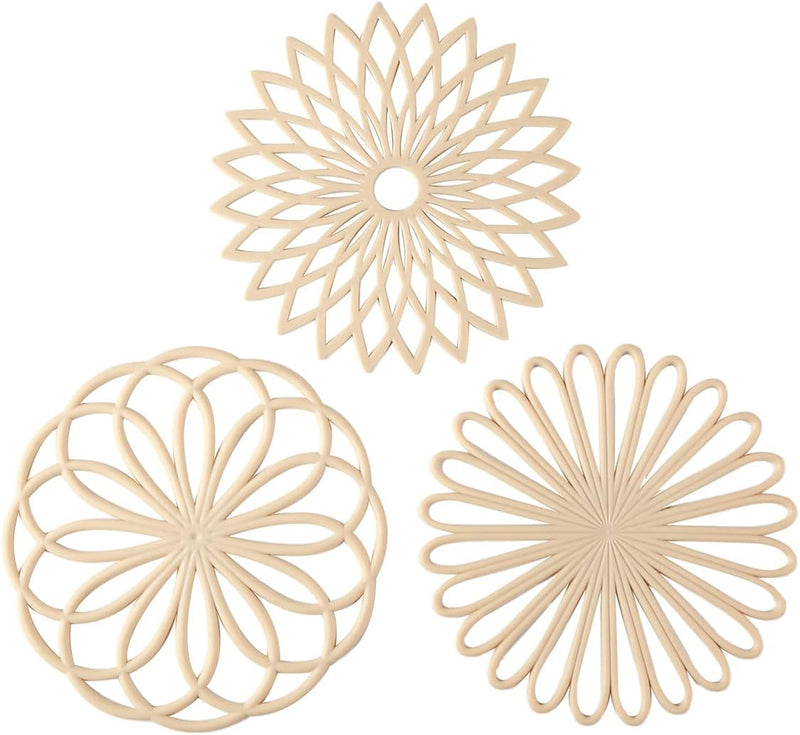 Set van 3 siliconen onderzetters: Hittebestendige warmte pads