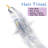 Glitterend Haar Tinsel Kit – Strengen van Glitter!