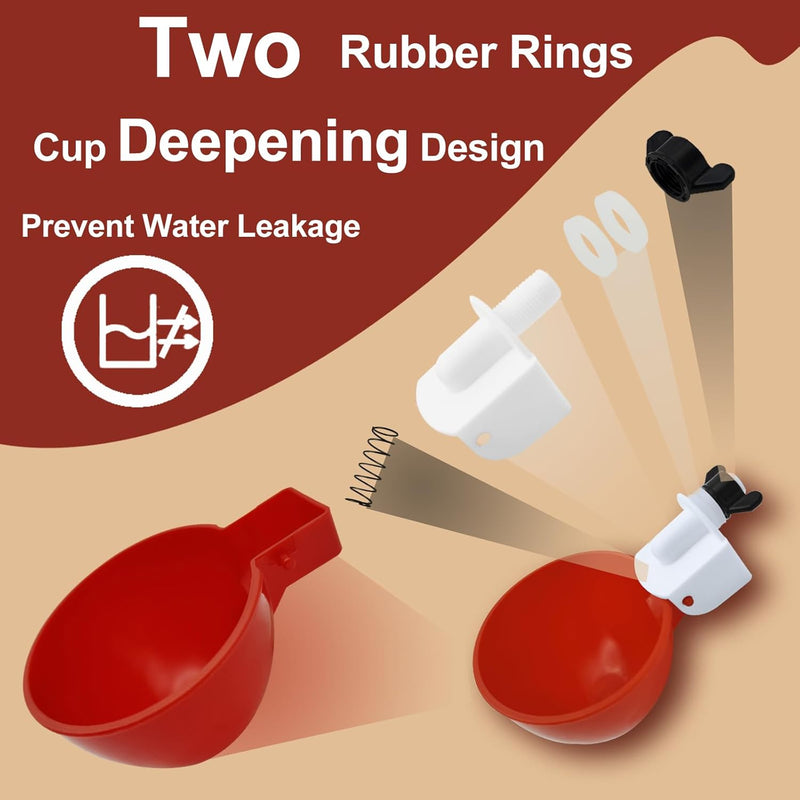 Set van 10 Kip Drinkbakjes – Praktisch en Efficiënt