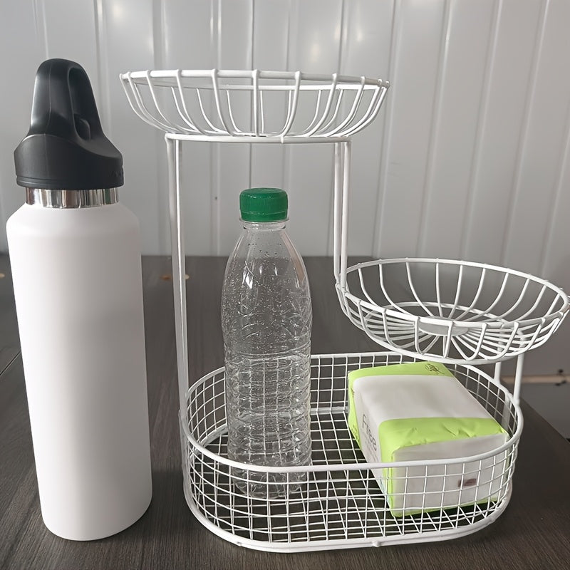 GoldenTier 3-Laags Fruitmand – Elegant en Praktisch