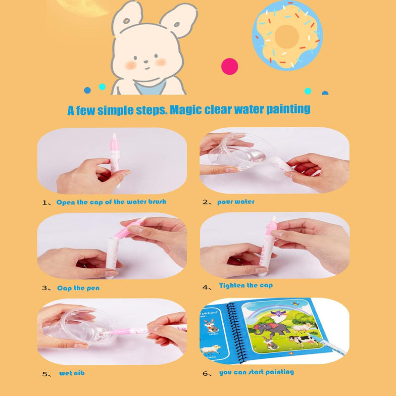 Set van 4 Herbruikbare Waterverfboeken – AquaColor Boeken