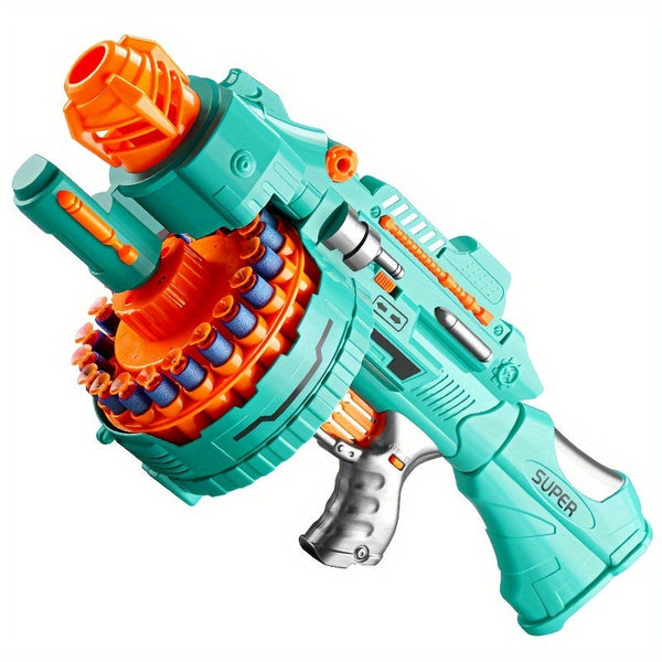 Automatische Schuimblaster – Turquoise Pistol met 40 Schuimballetjes voor Spelplezier