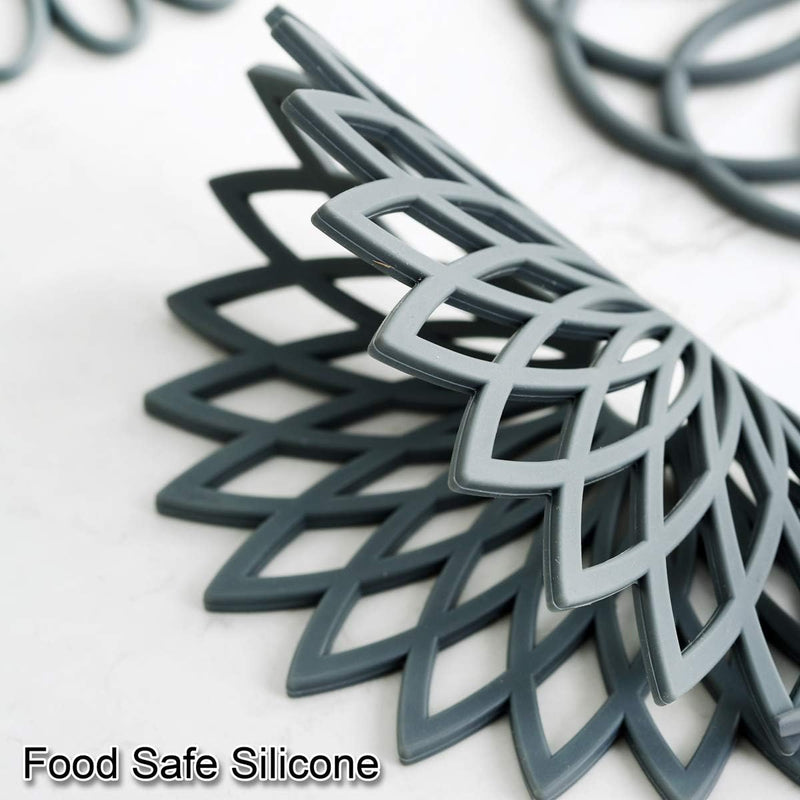 Set van 3 siliconen onderzetters: Hittebestendige warmte pads