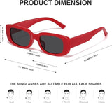 Rechthoekige Retro Y2K Zonnebril voor Zomer 2025 - Aria