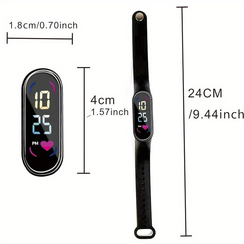 Lichtgevend Kinderhorloge - Kleurrijk LED Display en Sportief Design