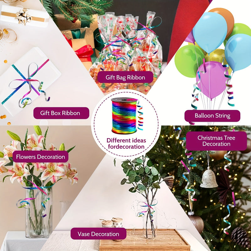 Holografische Curling Ribbon Set – Perfect voor Feestdecoraties en Geschenkverpakking