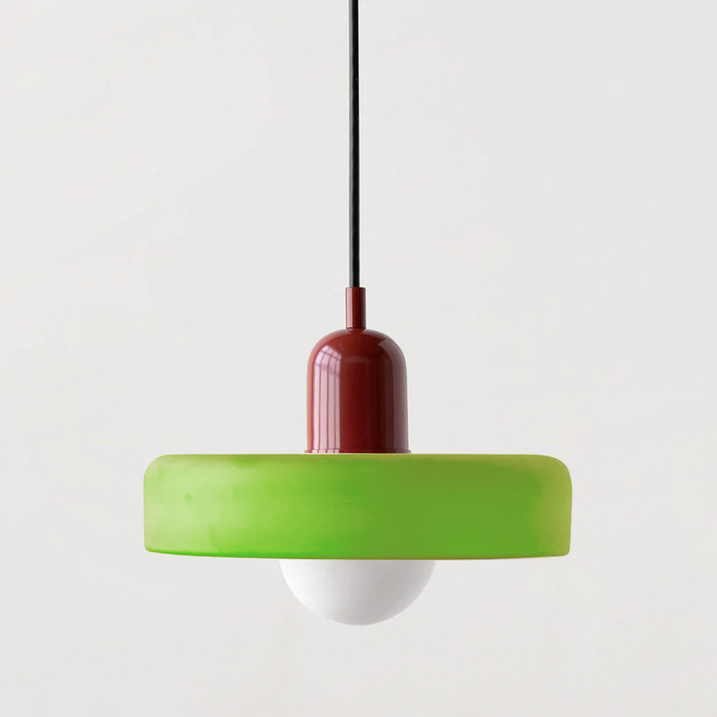 ColorLoop Pendant – Kunstzinnige Bauhaus Hanglamp met Warm Licht
