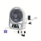 Draagbare Zonne-energie Ventilator en Nachtlamp – Multifunctioneel en Oplaadbaar