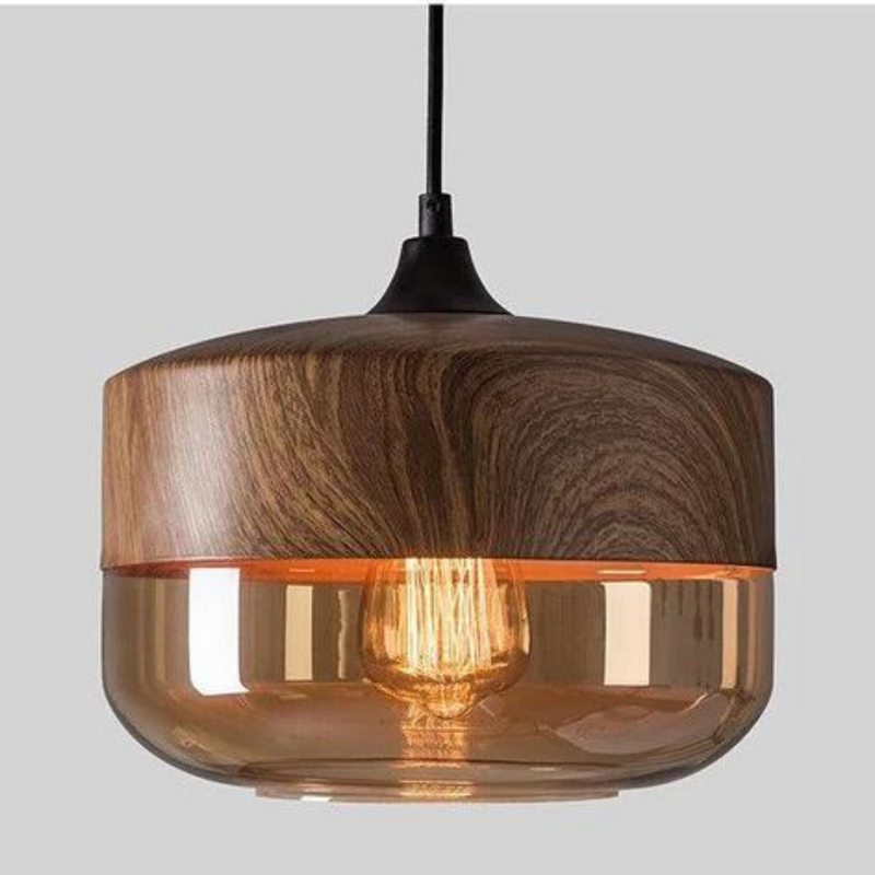 Stijlvolle Scandinavische Plafondlamp van Hout - NordLuna
