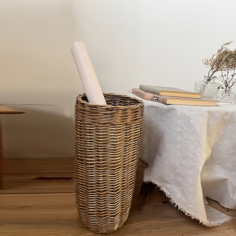 Vintage Handgeweven Wilgen Mand - Stijlvol en Functioneel voor Elk Huis