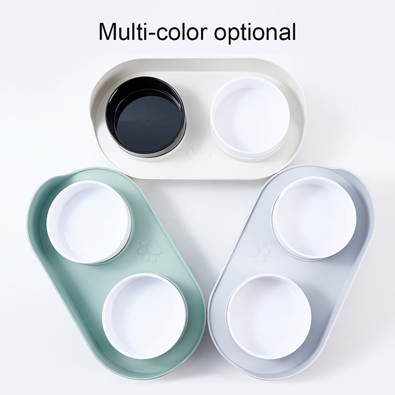 Verhoogde Dubbele Voerbak voor Huisdieren – Comfortabel en Gezond Eten voor Katten en Honden