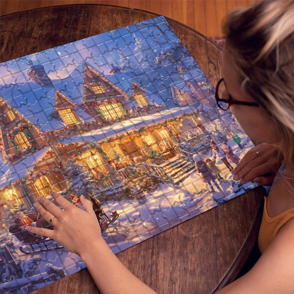 Winterse Betovering Puzzel – Geniet van de feestelijke sfeer