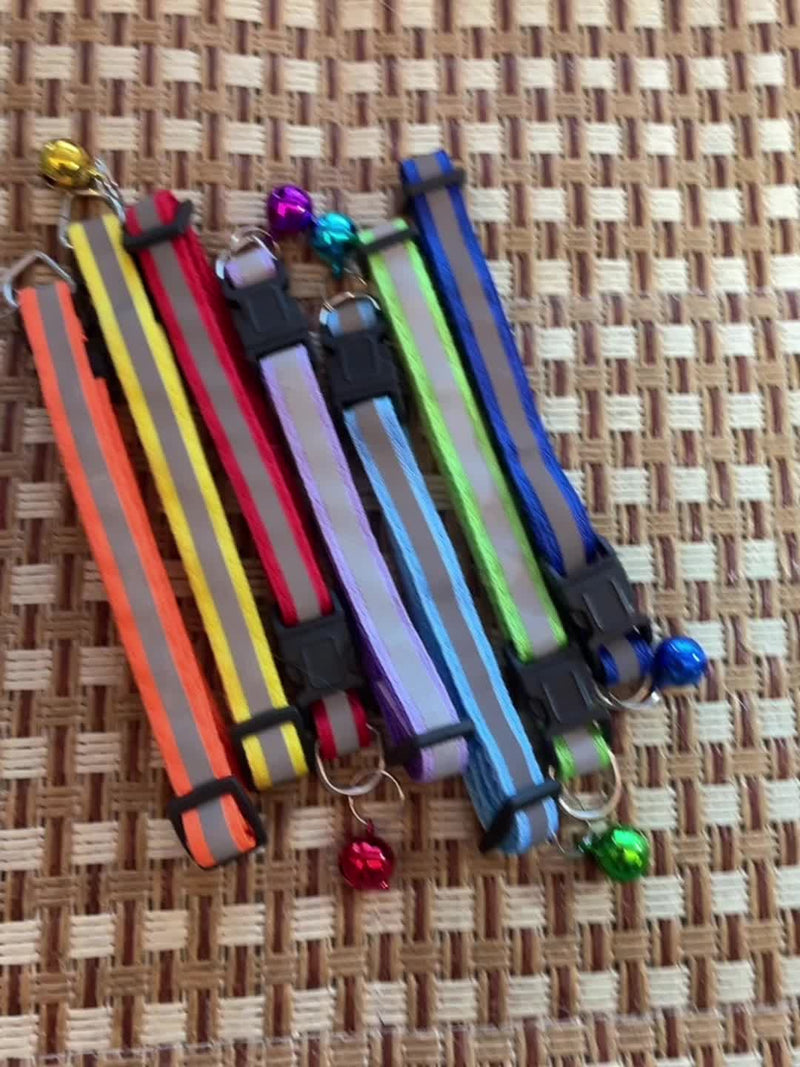 Reflecterende Kattenhalsband met AirTag Houder en Bel – Verstelbare Halsband voor Nachtzichtbaarheid